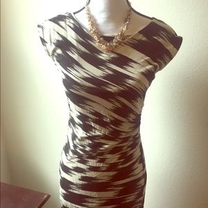 Loft Jersey Cotton Ruched Dress